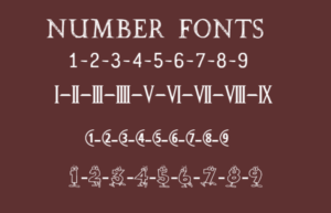 Number Fonts